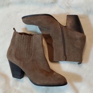 Nine West suede ankle boots brown heel women size 10 New